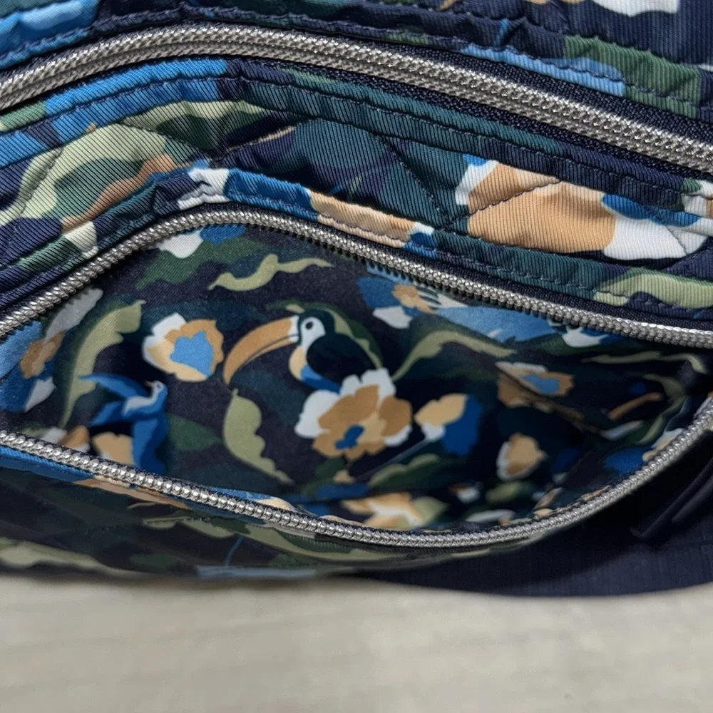 Vera Bradley Performance Twill Triple Zip Hipster Crossbody Bag - Immersed Bloom